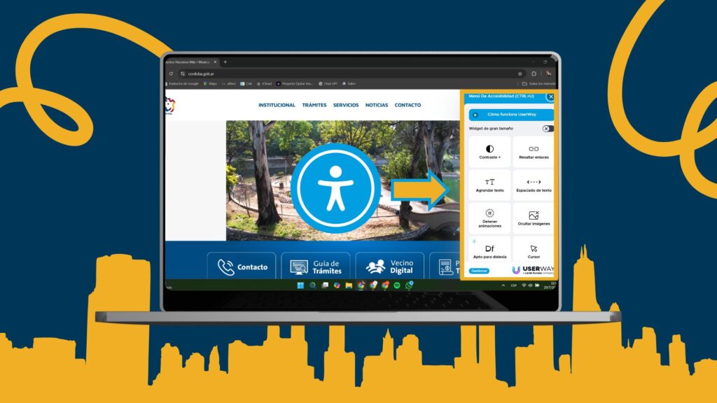 Botón de Accesibilidad - Web Municipalidad de Córdoba